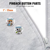 VEVOR 1" 25mm Button Badge Parts Supplies for Button Maker Machine 500 Sets V952-XZGSLH25MM5005T97V0