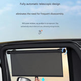 4 pack 40*45cm Retractable Car Window Sunshade with Suction Cups - Heat Insulating Black PVC Mesh V888-ELOSUNG56809