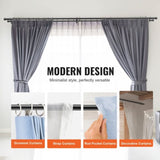 VEVOR Double Rod Curtain Rods, 72-144 inches Adjustable Length, Black Double Curtain Rods V952-CLG72144INCHK73QDV0