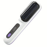 Cordless Hair Straightener Brush Dual 2000mAh batteries for long-lasting power, fast heating, V1106-ZFQ001