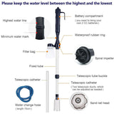 Electric Aquarium Gravel Cleaner Fish Tank Vacuum Gravel Cleaner,Water Changer with Air-Pressing V1366-AZ2-W-12308