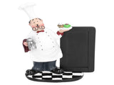 Resin Mustache Chef Figurine Fashion Small Ornaments Message Board Food Shop Hotel Decorations V1294-YM0714-3115210130111