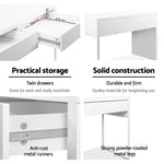 Artiss Computer Desk Drawer White DESK-2-DRAWER-WH