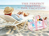 Beach Tote Bag for Women Large Zipper Beach Pool Swim Bag with Phone Pouch Beach Tote Bag Adjustable V1366-AZ2-W-14964