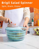 Salad Spinner, 4.24 Quart Lettuce Spinner with Double Drainage Holes, Salad Dryer for Washing, V1258-DP02-C-2