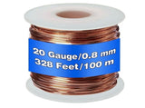 99.9% Dead Soft Copper Wire, 20 Gauge 0.8u202fmm Diameter, 328 Feet / 100u202fM, 1 Pound Spool V1370-AZ4-07757