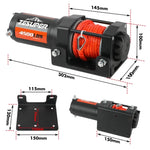 ZESUPER 12V Winch 4500LBS Electric Winch ATV Winch Synthetic Rope BOAT Trailer V211-AUEB-ZEEW002