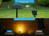 Solar Powered Outdoor Landscape Spotlights with IP65 Waterproof ABSPC Construction, Dual Color V1341-ZY-SUJ6FJED-6PCS-6500KCOOLWHITE