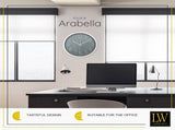 30 cm White and Grey Silent Wall Clock, Modern Analog Quartz Clock for Kitchen, Office and Bedroom V1188-MS-731-154