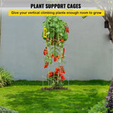 Tomato Cages, 30 x 30 x 117 cm, 5 Packs Square Plant Support Cages, Silver PVC-Coated Steel Tomato V952-FXKZDFQZZ1246265OV0