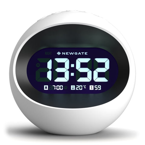 Newgate Centre Of The Earth Lcd Alarm Clock White V398-NGLCD/COTE2