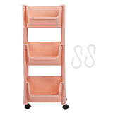 Compact Rolling Storage Organizer Large Capacity Mobile Utility Cart Movable Storage Book Shelf with V1294-YM0901-3116230010912