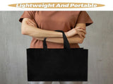 20Pcs Non Woven Grocery Tote Bags for Individuals and Businesses Black V1369-AZ3-W-18681