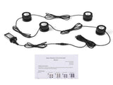 Set of 4 Warm White Pond Lights LED Submersible Fountain Lights IP68 Waterproof Underwater Landscape V1294-YM0901-3119250001912