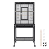 54 inch Standing Large Bird Cage, Carbon Steel Flight Bird Cage for Parakeets, Cockatiels, Parrots, V952-YTSNL251753I8188WV0