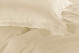 1000TC Tailored Double Size Yellow Cream Duvet Quilt Cover Set V493-D-9