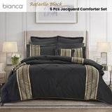 Bianca Raffaello Black 6 Pcs Jacquard Comforter Set Super King V442-BCA-COMFORTER-RAFFAELLO-BLACK-SK