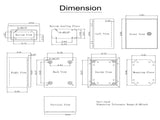 NEMA Steel Enclosure, 25 x 20 x 15 cm NEMA 4X Steel Electrical Box, IP66 Waterproof & Dustproof, V952-DQXJSTCFS25X20X15V0