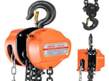 Hand Chain Hoist, 3 Ton Capacity, Manual Chain Block with Upgrade G80 Galvanized Chain, 3 m Lifting V952-SJSLHL3T10FTV6ULT001V0