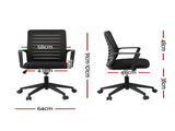Artiss Ergonomic Office Chair Mesh Computer Desk Chairs with Lumbar Support, Height Adjustment OCHAIR-L-2014-BK