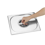 SOGA 2X Gastronorm GN Pan Lid Full Size 1/1 Stainless Steel Tray Top Cover GP5501-JLID1F-X2