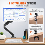 VEVOR Single Monitor Mount, Supports 13"-32", 330-813 mm Screen, Fully Adjustable Gas Spring Monitor V952-XSQBJDMBQDHBUC1YIV0