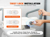 Raised Toilet Seat, 5" Height Raised, 350 lbs Weight Capacity, for Round and Elongated Toilet, Twist V952-XNSDSJGMTZDD2MQ2TV0