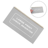 Large Print Check Transaction Register Book Set of 4 Grey for Checkbook Record Keeping V1369-AZ3-W-12251