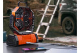 Portable Camping Fan with Light Large Capacity Outdoor Rechargeable Tent Fan - Orange V1308-DSZKI-16-1