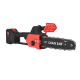 12 inches Cordless Electric Chainsaw with Brushless Motor 48-Volt Lithium-ion Handheld Power Chain V1294-YM0901-H48140RBUS