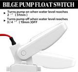 Landhoow Automatic Boat Bilge Pump Float Switch, 12v 24v 32v Bilge Float Switch Moisture Tight Seals V1258-DP02-C-760
