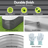 Green Fingers Garden Bed 9 In 1 Modular Planter Box Raised Container Galvanised GARDEN-AG-MOD-21080