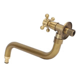 S Spout Antique Wall Mounted Single Cold Anti Freeze Copper Bathroom Basin Kitchen Sink V1294-YM0901-3112230060611