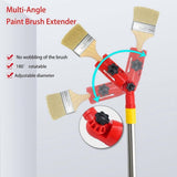 Multi-Angle Paint Brush Extension Pole Kit Handheld Paint Tool Extender Attachment Bracket Suitable V1369-AZ3-W-08401