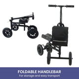 Orthonica Foldable Steel Mobility Knee Scooter Walker FRW-MAS-06L-BK