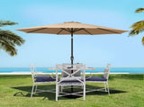 Instahut 2.7m Outdoor Umbrella Pole Stand Garden Sun Beige UMB-POLE-27-TIL-BG