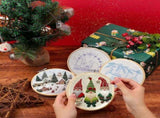 Christmas KIT,Adults Kids DIY Handmade,Hand Starter Kits with Stamped V1366-AZ2-W-13385