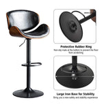 SERENIT European Black Modern Bar Stools Swivel Bar Stool Chair Counter Height Barstool with 360 V255-SE-SP-1865-BLACK