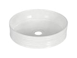 Cefito Bathroom Basin Vanity Sink Vessel Ceramic White Round Countertop 36cm CB-1054-WH