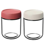 2pcs Oats Containers with Airtight Lids Wide Mouth Glass Mason Salad Jars Leakproof V1263-JX-314