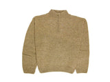 100% SHETLAND RAGG WOOL Half Zip Up Knit JUMPER Pullover Mens Sweater Knitted - Nutmeg - 3XL V563-SW-HZ-NUTMEG23-3XL
