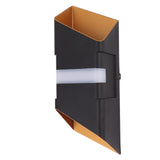 Modern Outdoor Wall Lamp Black Gold Glow Up Down LED 10W 3000K Waterproof Indoor Wall Sconces for V1294-YM0901-3119230149611
