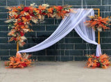Golden Square Arch Adjustable 1M-2M Flower Rack Backdrop Stand Balloon Arch Stand for V985-WEDDINGARCHSQUARE