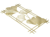 Gold Metal Wall Decor Golden Leaf Wall Hanging Decor Art Sculpture with Frame for Living Room Office V1294-YM0714-3115210287611