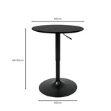 Levede Bar Table Swivel Gas Lift Counter Black CH1094-BK