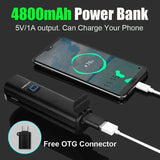 USB Rechargeable Bicycle Light Set Black V728-OBA1005005745402707