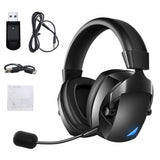 3-in-1 Wireless Gaming Headset 2.4G Bluetooth Computer Headphone with Mic for PS5 PS4 Console V1263-JX-7073