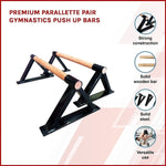 Premium Parallette Pair Gymnastics Push Up Bars V63-840241