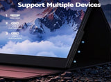 Devanti Portable Monitor Laptop Extender USB C Travel Display 16 Inch Black PM-S4-BK