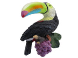 Toucan Tree Hugger Tree Decor Hanging Garden Statue Multicolor Resin Tropical Exotic Bird Sculpture V1294-YM0901-3111250054611
